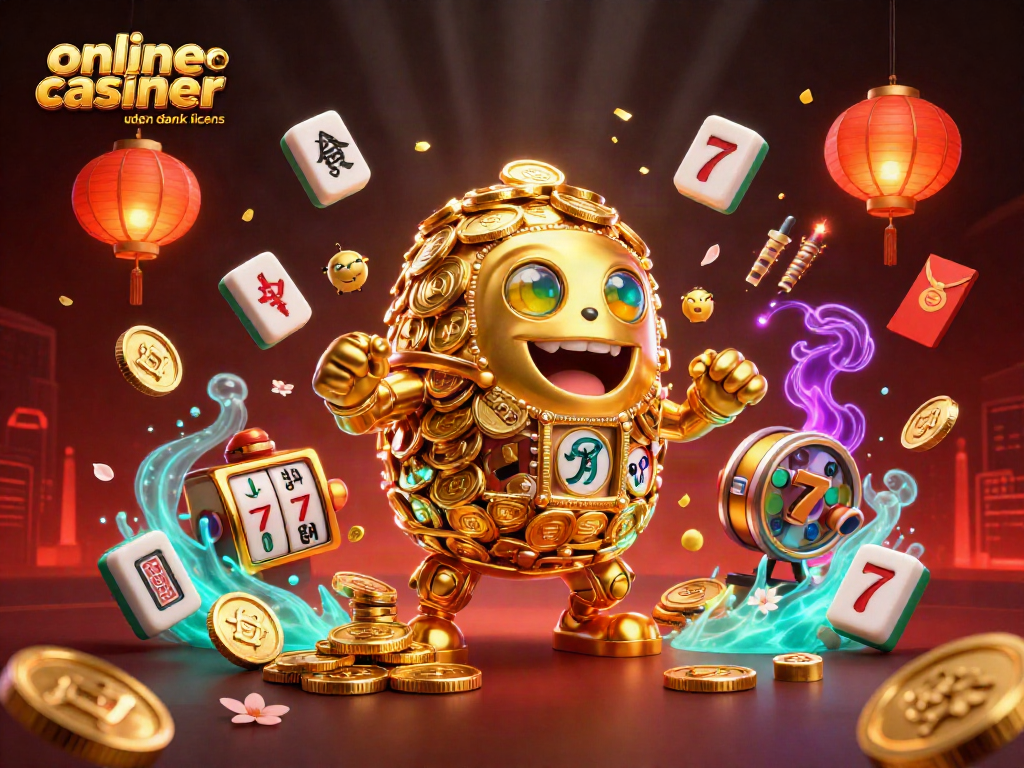 Engage with online casinoer uden dansk licens through a vibrant 3D casino scene filled with dynamic gaming elements.