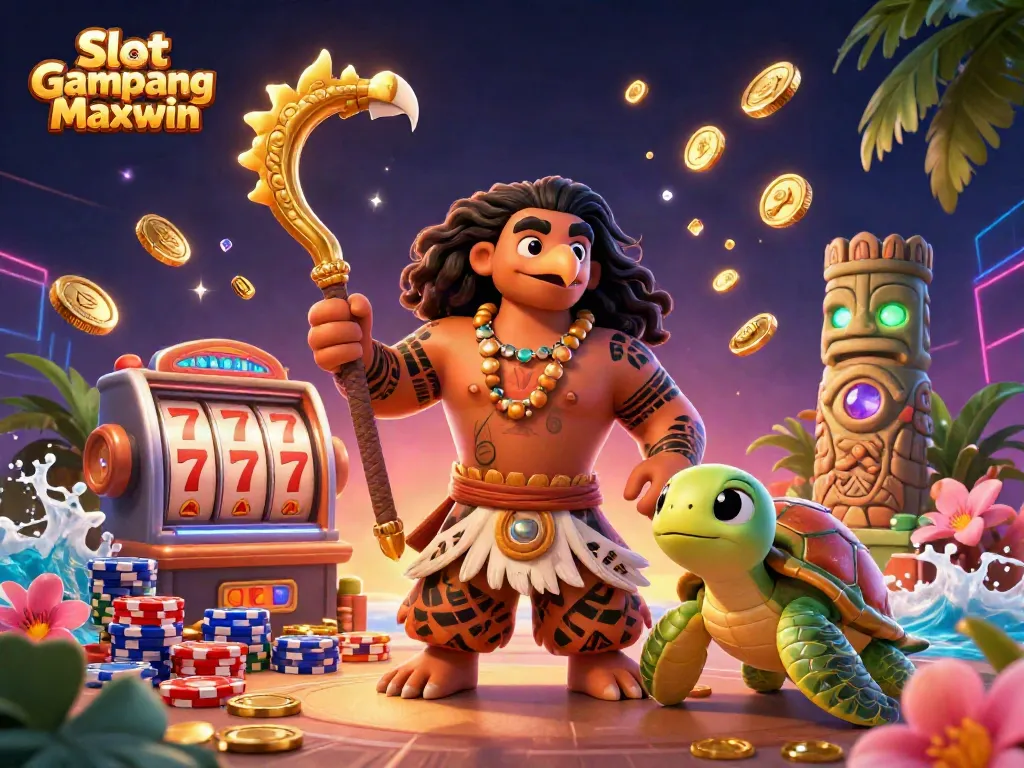 Spin the reels of Slot Gampang Maxwin with vibrant casino elements and engaging gameplay.