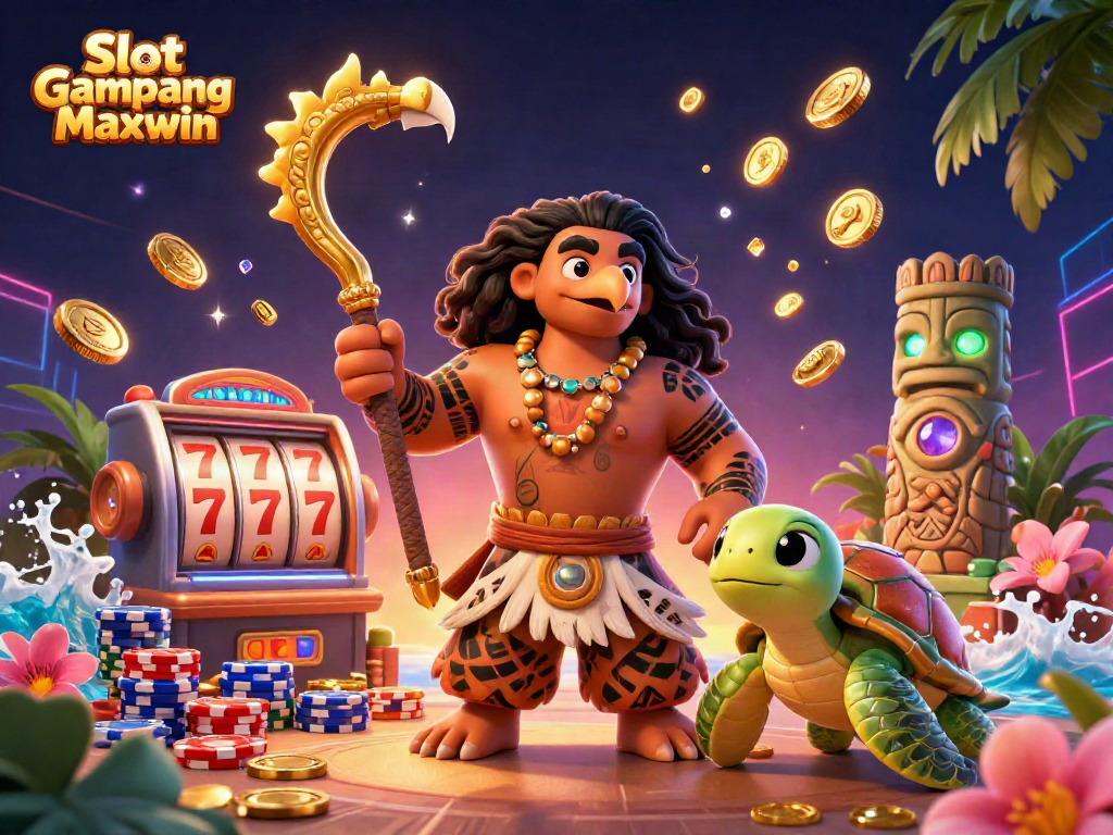 Spin the reels of Slot Gampang Maxwin with vibrant casino elements and engaging gameplay.