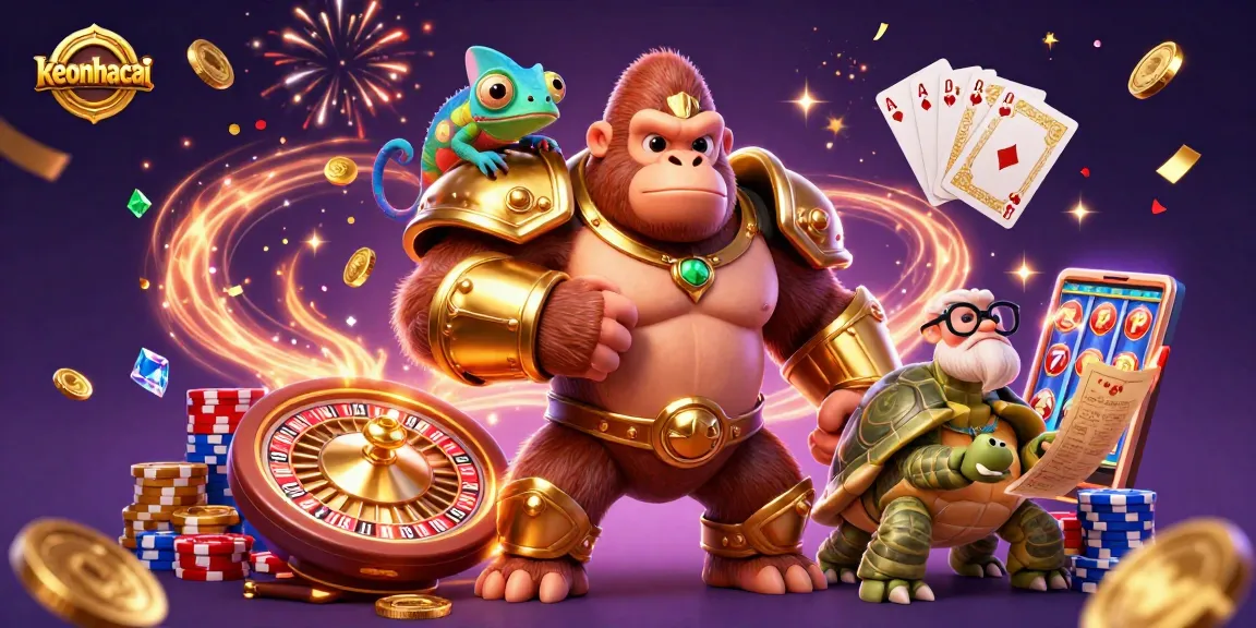 Experience thrilling wins with keonhacai through vibrant 3D casino adventure scene.