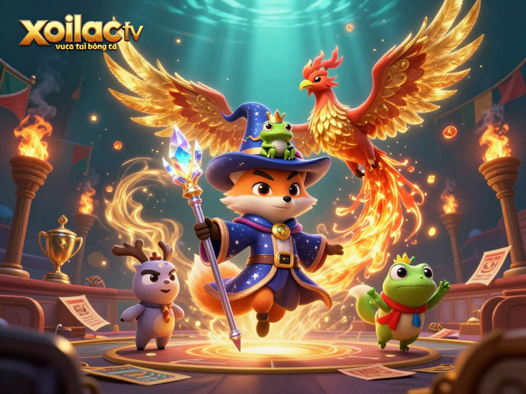 Experience the thrill of xoilac tv trực tiếp bóng đá with dazzling sports betting action in a vibrant 3D scene.