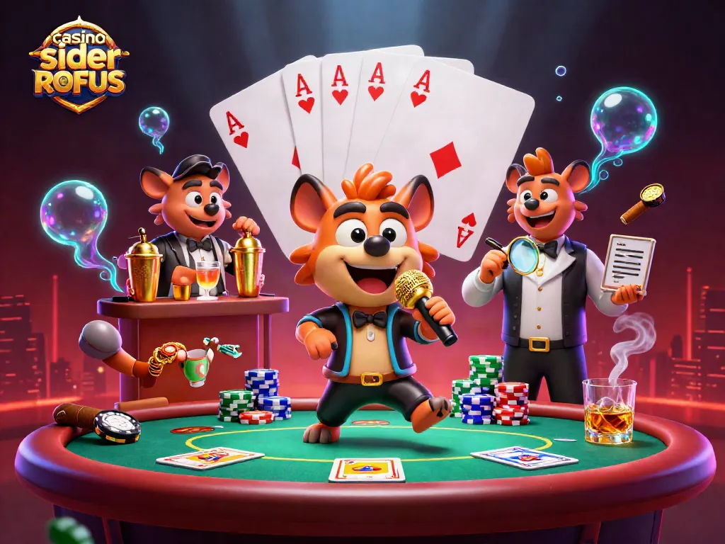 Experience thrilling gameplay at casino sider uden ROFUS, a vibrant comedy casino with unique characters.